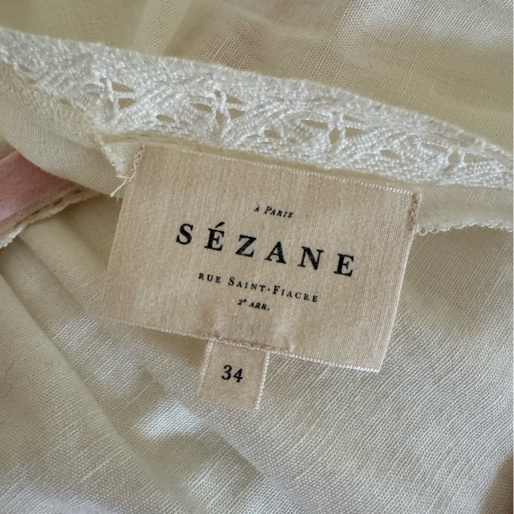 Sézane Zarri Midi Dress White FR34 - Picture 9 of 10